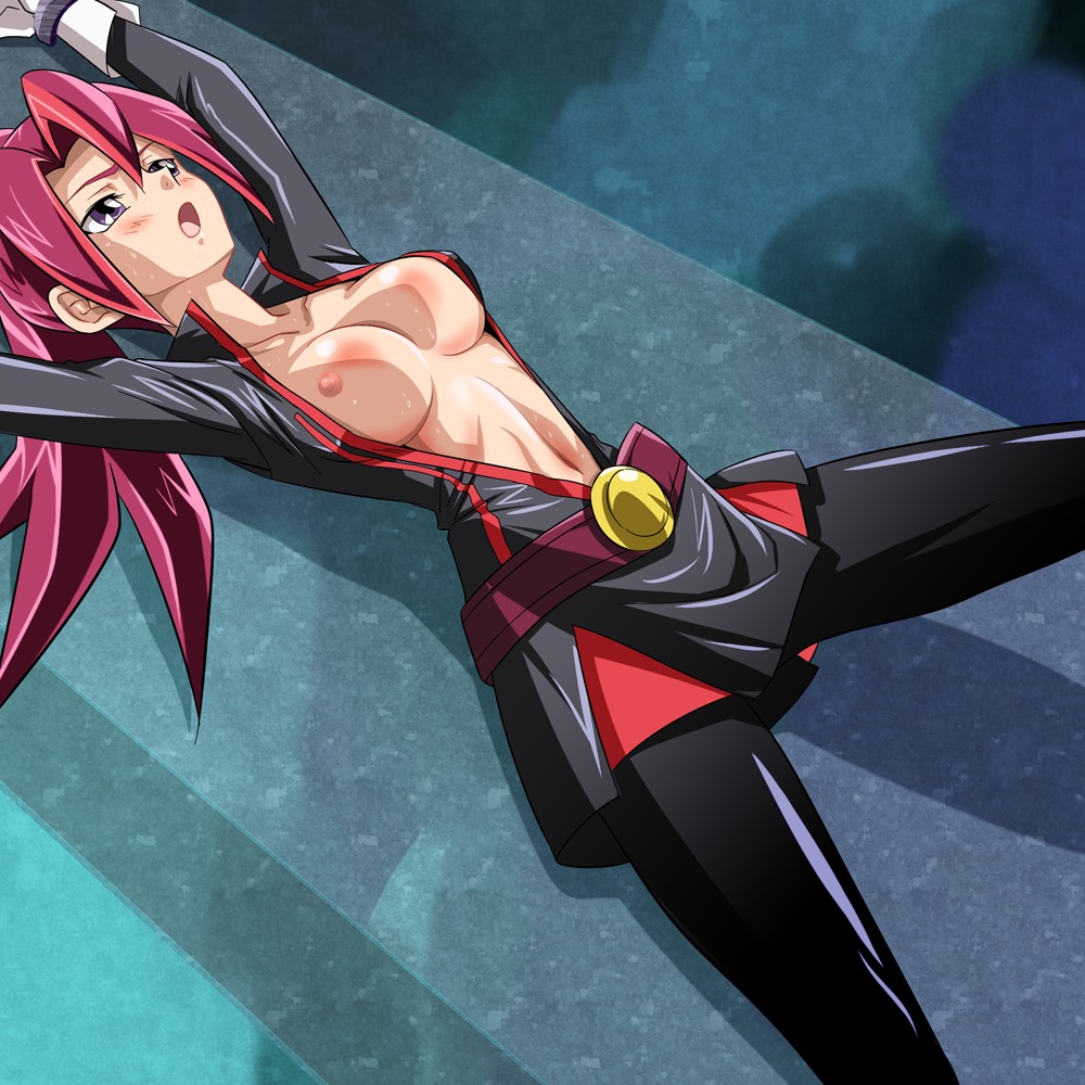 1girls ashi_ura blush female kari_tsukumo purple_eyes red_hair rule34 tagme tsukumo_akari yu-gi-oh! yu-gi-oh!_zexal