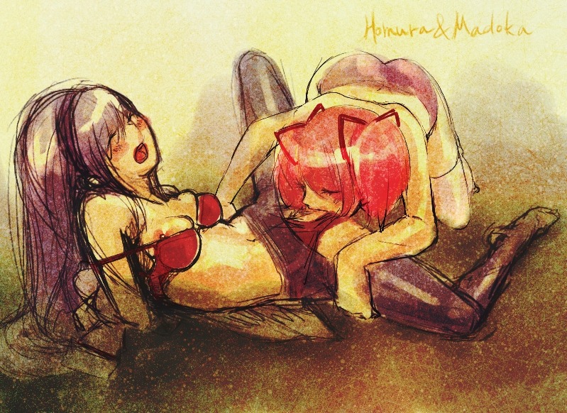 akemi_homura female lesbian madoka_kaname mahou_shoujo_madoka_magica multiple_females multiple_girls rule34 tagme yuri
