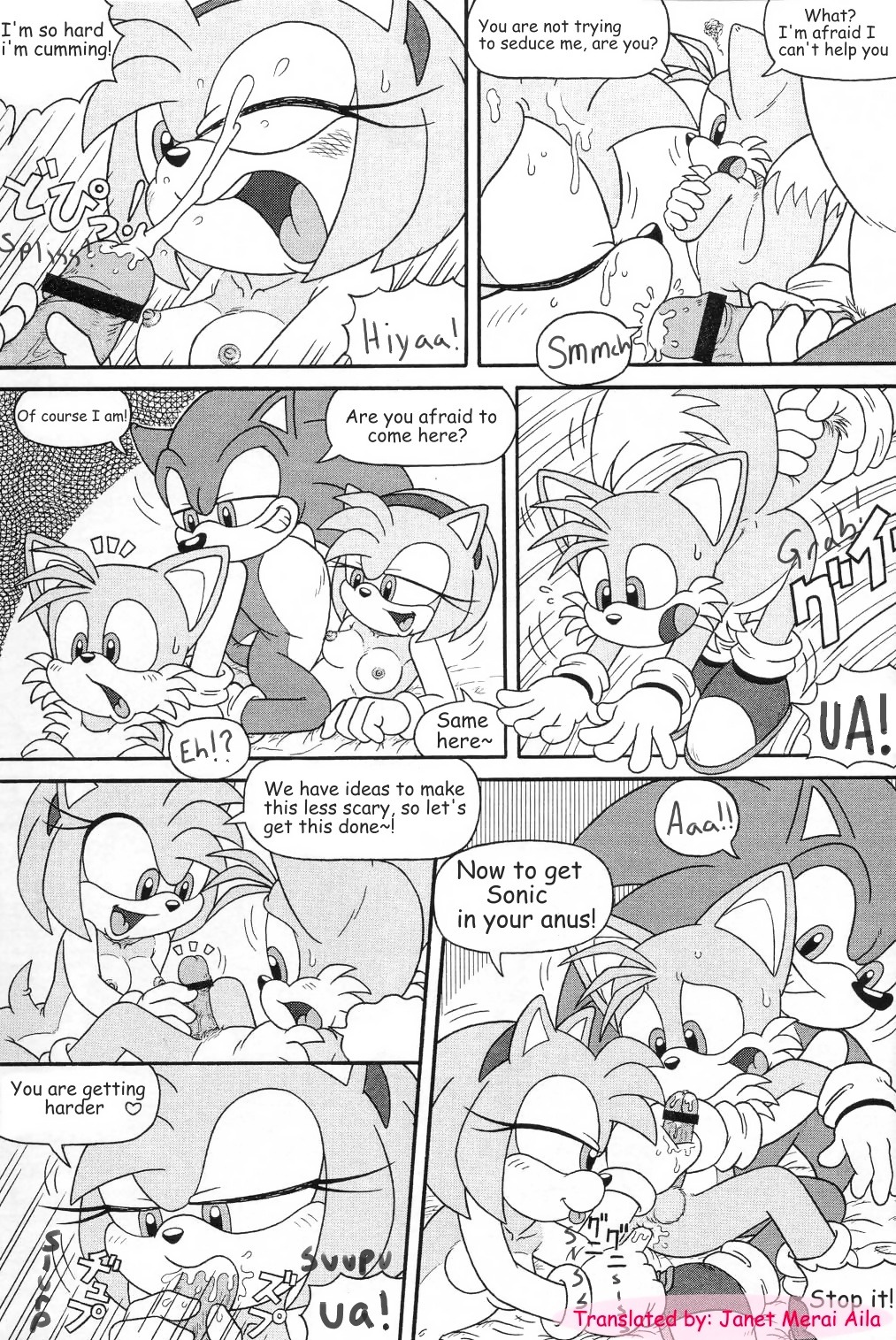 a_scared_amy amy_rose anthro anus balls bisexual canine comic female fox fur furry furry_bomb hedgehog male mammal penis rape rule34 sonic_(series) sonic_the_hedgehog tails tails_the_fox testicles threesome