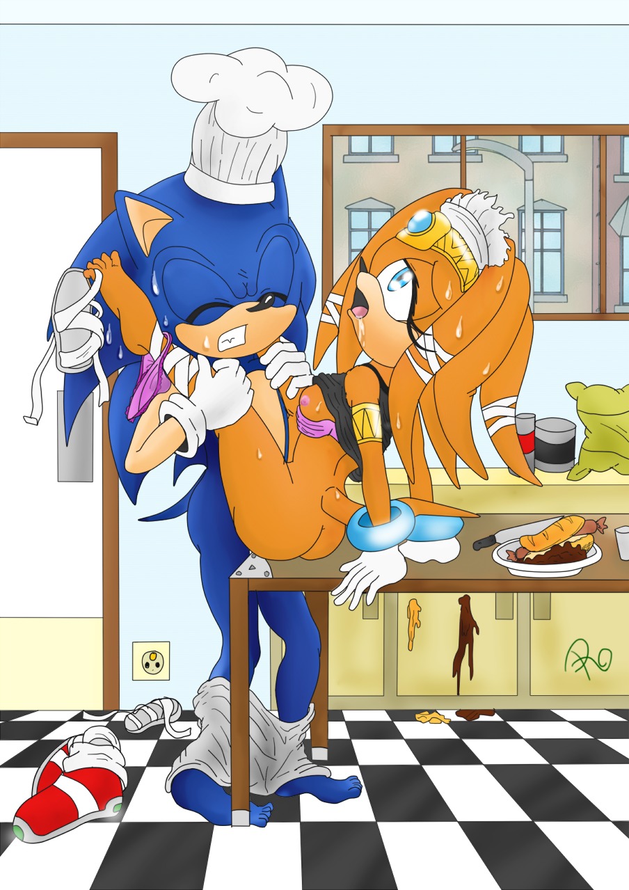 2d anthro ass beige_skin blue_fur blue_hair bottomless bracelet breasts closed_eyes clothing color ears echidna exposed_breasts eyes female food fur furry furry_ass furry_ears furry_tail glove hair hedgehog indoors interspecies kitchen knife male mobian mobian_(species) mobian_echidna mouth open_eyes open_mouth orange_fur orange_hair pointy_ears pussy raianonzika rule34 sega sex shoe side_view skin sonic_(series) sonic_adventure sonic_the_hedgehog sonic_the_hedgehog_(series) straight table tail tiara tikal_the_echidna topless vaginal_penetration