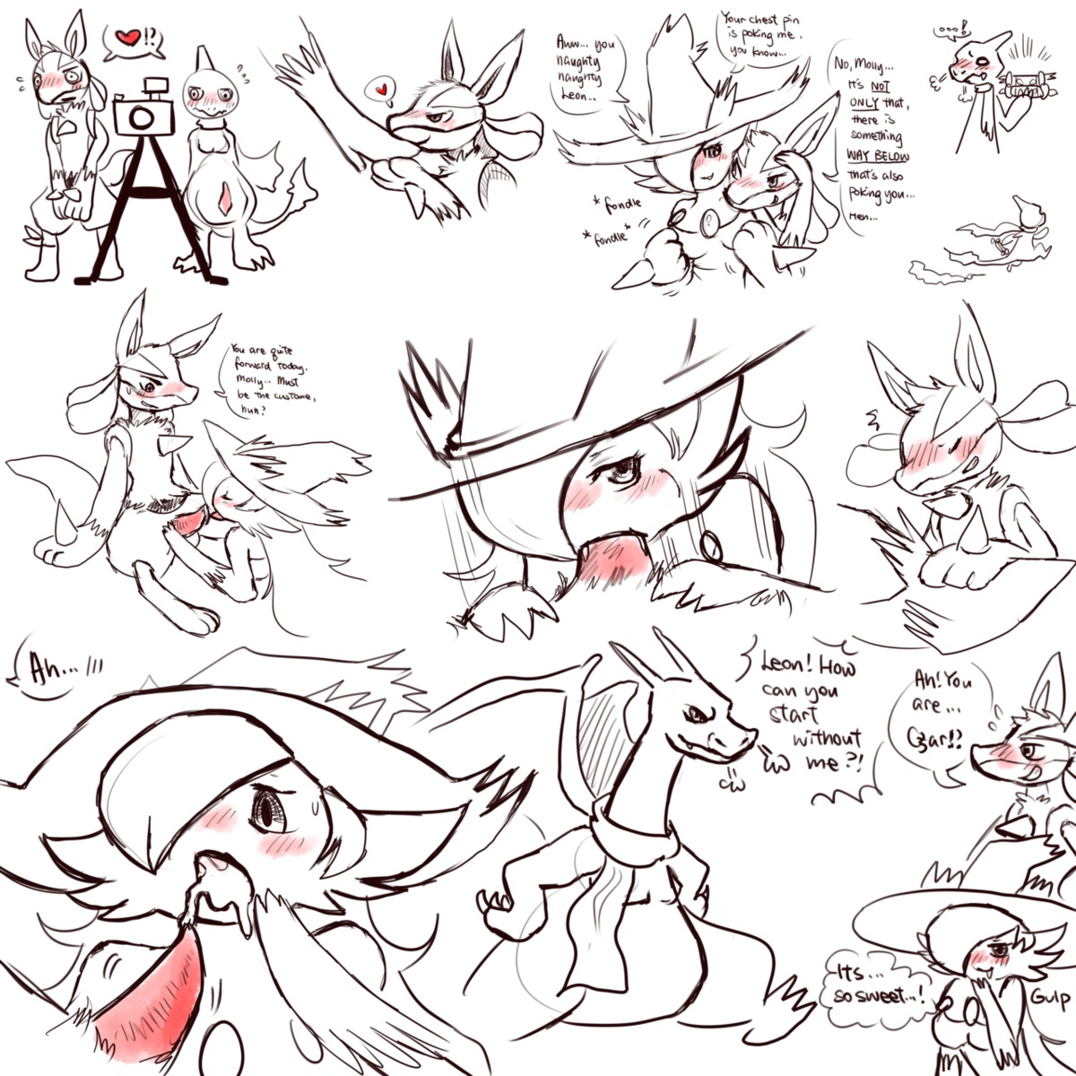 1girls 2012 2boys anthro breasts camera charizard charmeleon clothes color cum cum_in_mouth cum_inside erection fellatio female female_pokemon fire fur furry furry_ears furry_tail gardevoir haychel humanoid interspecies lucario male male_pokemon male_pokemon/female_pokemon multiple_males nintendo nude oral oral_sex penis pointy_ears pokemon pokemon_(species) pokemon_rse rule34 scarf sex sitting spike spot_color standing straight tail tail_fire