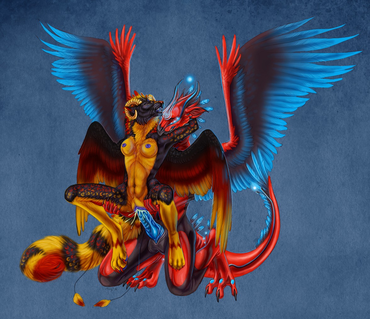 beak breasts canine comico dragon feline female fox furry hybrid interspecies leopard male nude penetration penis phoenix pussy rule34 straight vaginal_penetration wings wolf