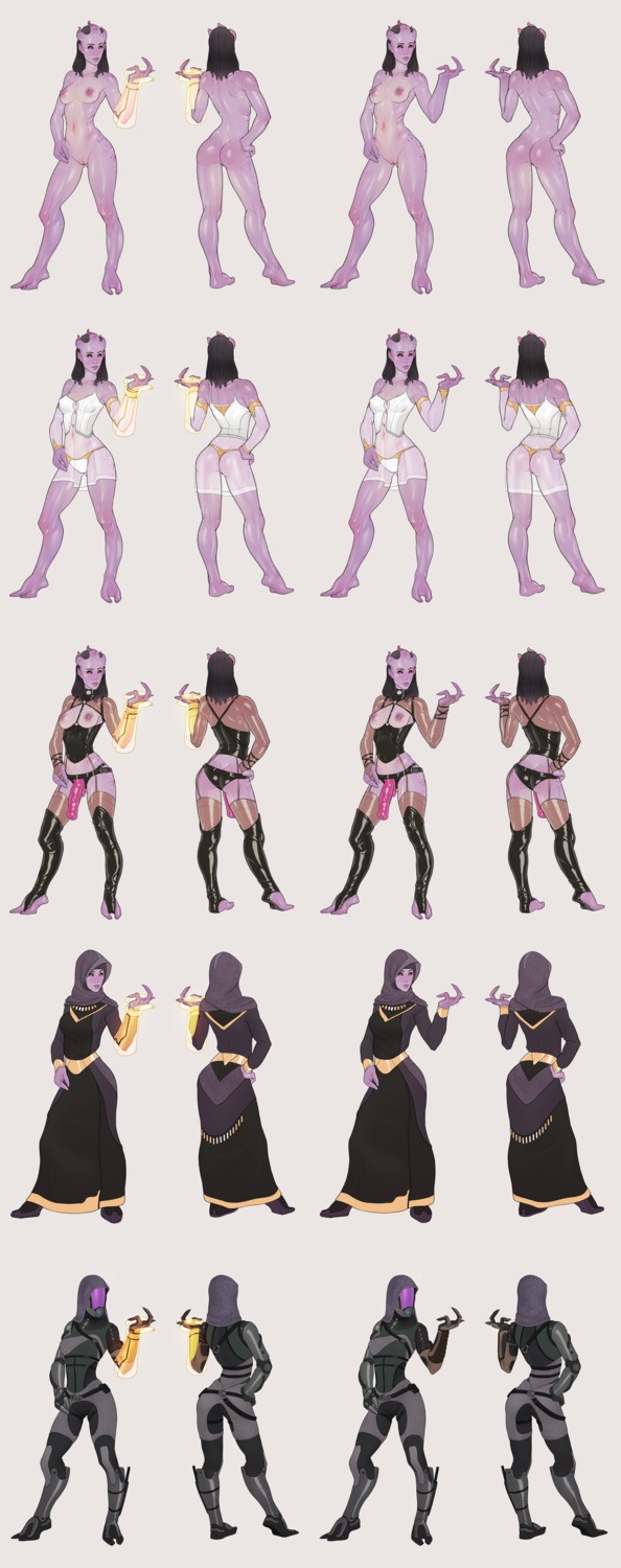 2_toes 3_fingers absurd_res alien alien_humanoid areola big_breasts bioware black_hair breasts butt clothed clothing digital_media_(artwork) dildo e621 electronic_arts erect_nipples feet female fingers genitals hair hi_res hood humanoid incase long_hair mask mass_effect navel nipple_piercing nipples not_furry nude piercing purple_body purple_skin quarian sex_toy skimpy solo strapon tali'zorah toes vulva yellow_eyes
