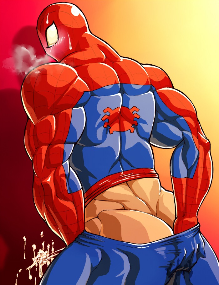 1boy ass ass_grab blush breath cum fingering gay male male_only marvel marvel_comics peter_parker rokudenashi rule34 smooth_skin solo spider-man spider-man_(series) yaoi