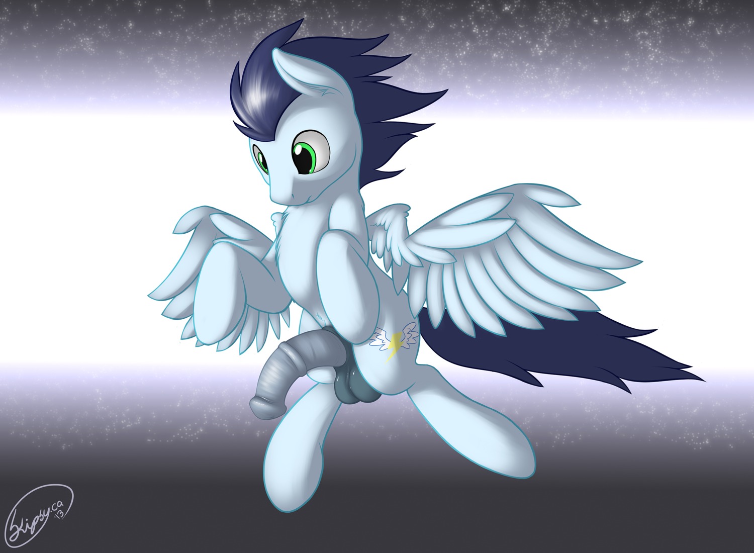 abstract_background animal_genitalia animal_penis balls blue_body blue_feathers blue_hair chest_tuft cutie_mark e621 equid equine equine_genitalia equine_penis feathered_wings feathers feral friendship_is_magic fur genitals green_eyes hair half-erect hasbro hi_res male mammal my_little_pony mythological_creature mythological_equine mythology nude pegasus penis quadruped simple_background skipsy soarin_(mlp) solo tail tuft wing_boner wings wonderbolts_(mlp)