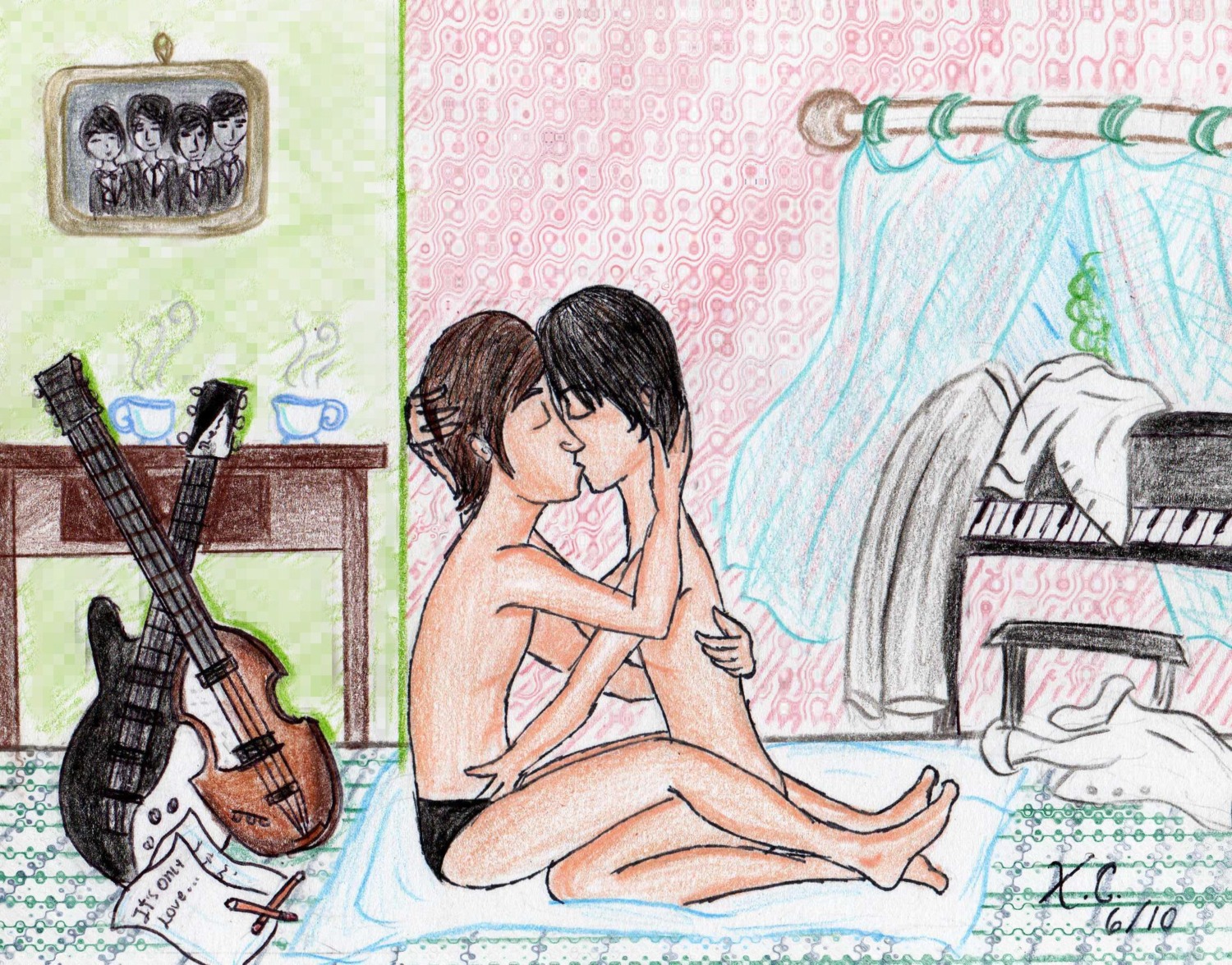 john_lennon male male_only paul_mccartney rule34 tagme the_beatles