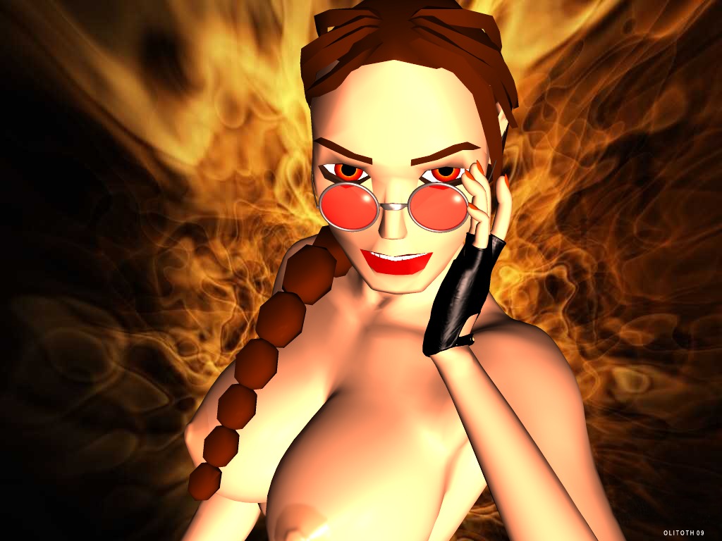 2009 3d adjusting_eyewear female female_only human lara_croft lara_croft_(classic) looking_over_eyewear looking_over_sunglasses olitoth rule34 signature solo sunglasses tagme text tinted_eyewear tomb_raider tomb_raider_(classic)