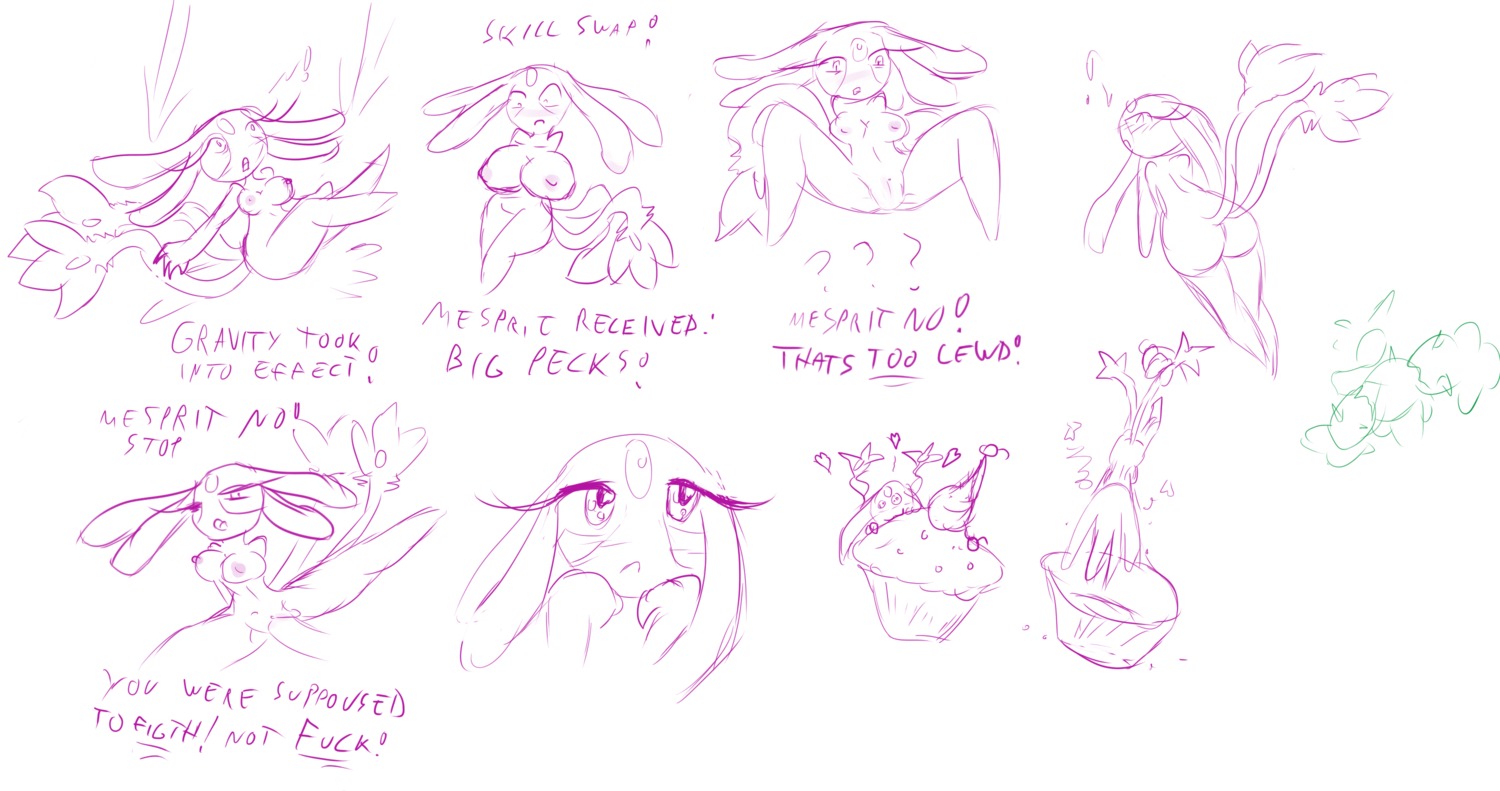 big_breasts blush breasts butt cactuscacti disembodied_penis duo e621 english_text female female_focus female_penetrated generation_4_pokemon genitals hi_res legendary_pokemon male male/female male_penetrating male_penetrating_female mesprit monochrome nintendo not_furry penetration penile penile_penetration penis penis_in_vagina pokemon pokemon_(species) profanity sex solo_focus text vaginal vaginal_penetration vulva