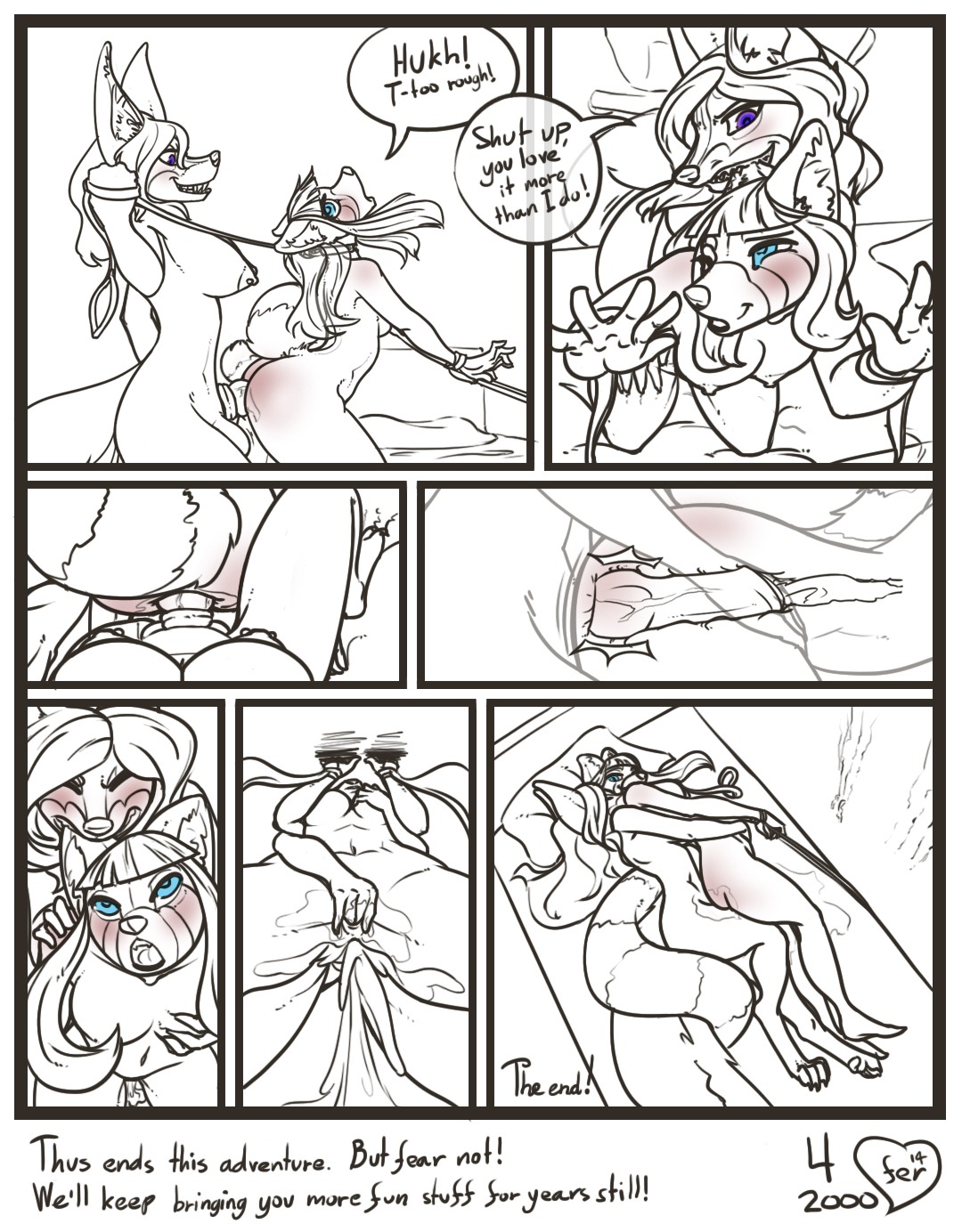 ailurid anal anal_knotting anal_penetration anthro balls_deep bdsm bed big_breasts bite blue_eyes blush bodily_fluids bondage bound breasts canid canine claw_marks collar comic cum cum_in_ass cum_inside dialogue digital_media_(artwork) dominant dominant_gynomorph dominant_intersex duo e621 english_text erection female female_penetrated feretta feretta_(character) fingering fingering_self fox from_behind_position furniture genital_fluids genitals grin grope gynomorph gynomorph/female gynomorph_penetrating gynomorph_penetrating_female hi_res holding_leash holding_object internal intersex intersex/female intersex_penetrating intersex_penetrating_female interspecies jex knot knotting leash leash_pull mammal masturbation monochrome nude penetration penis purple_eyes red_panda ruzha sex smile speech_bubble submissive text vaginal vaginal_fingering vaginal_masturbation vulva