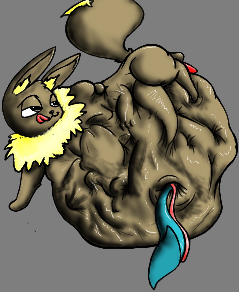 2012 alpha_channel anthro balls belly canid canine e621 eevee erection feral forced generation_1_pokemon genitals group kemono male mammal navel navel_fetish navel_penetration navel_vore nintendo nude penetration penis pokemon pokemon_(species) senbiku_mew solo_focus tail unusual_penetration vore