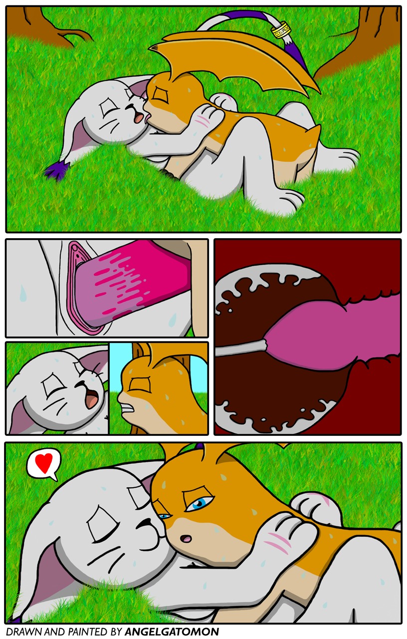 1animal angelgatomon_(artist) digimon female gatomon patamon rule34 tagme