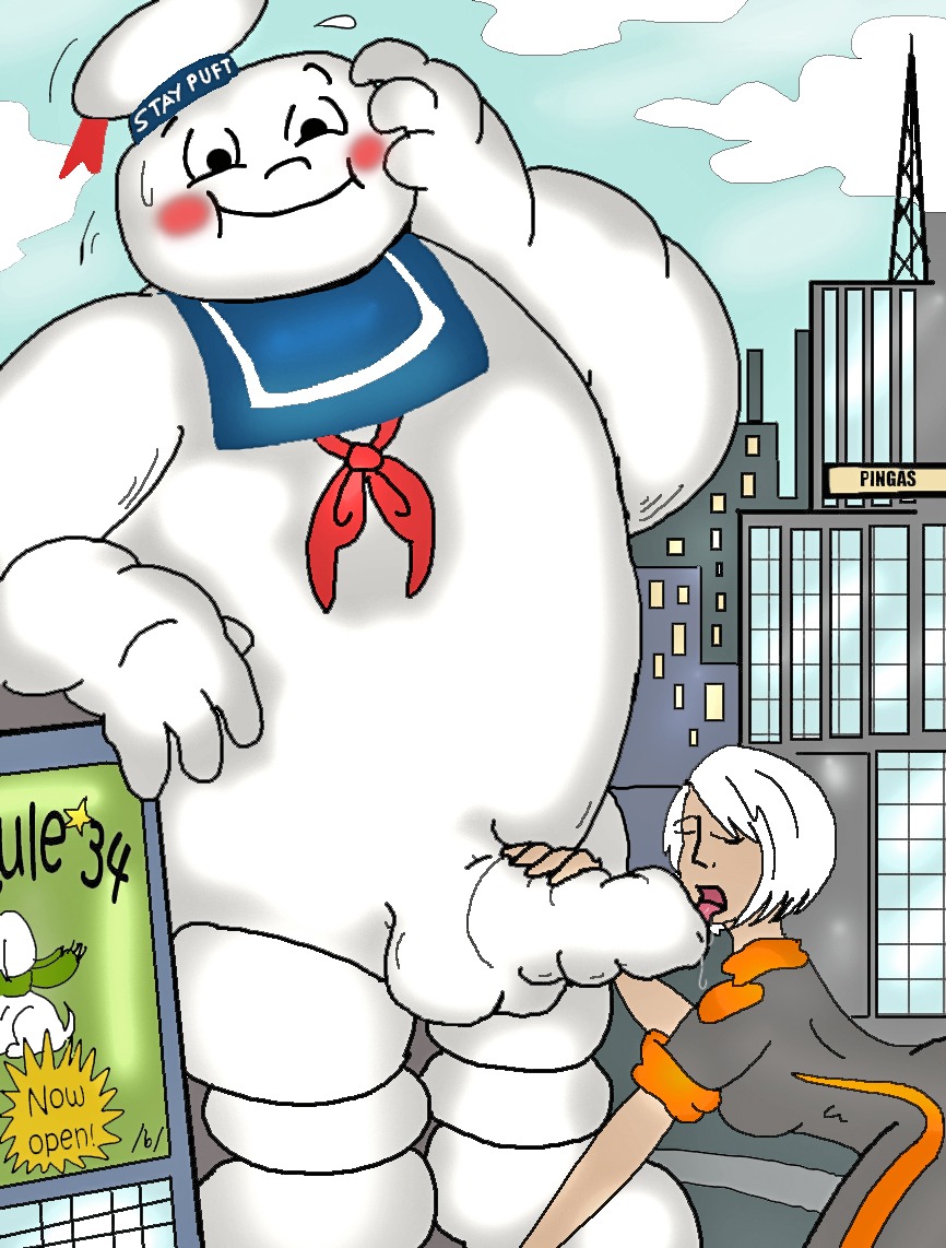 2009 blackrose colored crossover dreamworks female ghostbusters ginormica monsters_vs_aliens mr._stay_puft paramount_pictures rule34 susan_murphy