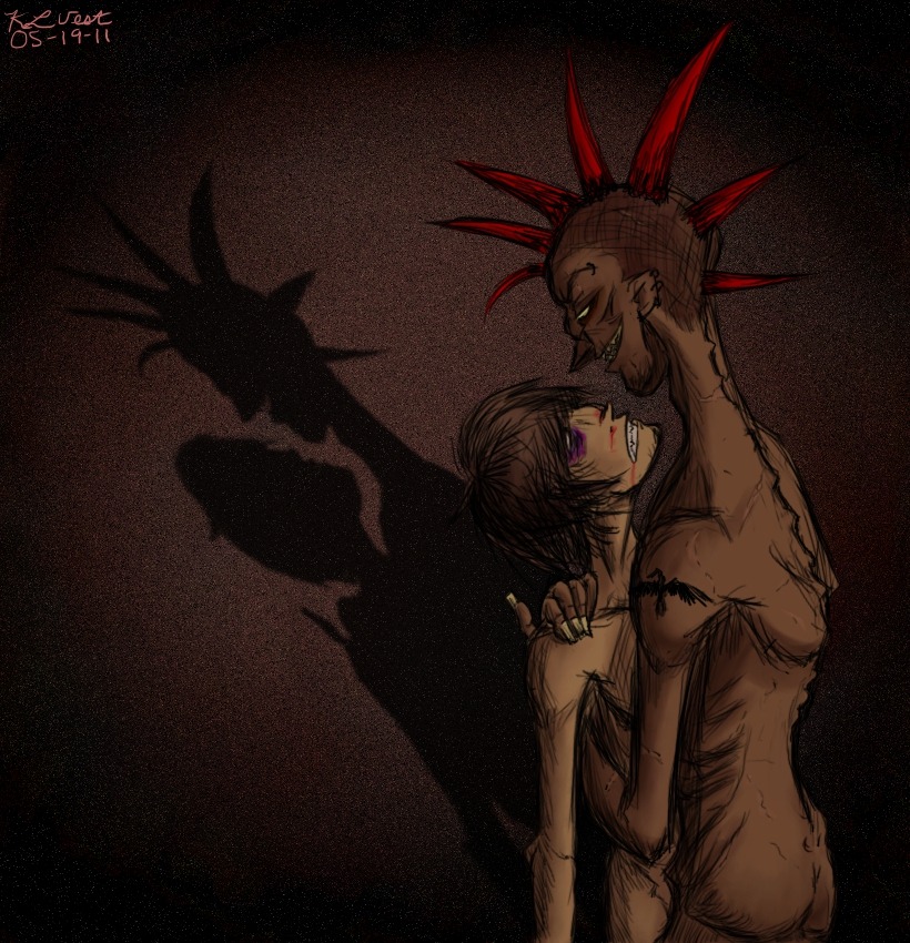 2boys gorillaz male male_only mohawk murdoc_niccals musician nude nudity rule34