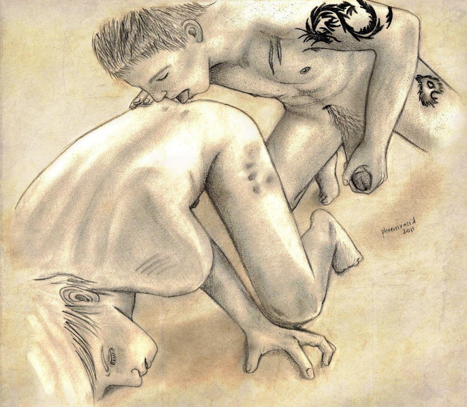 2boys anilingus ass bruises charlie_weasley closed_eyes draco_malfoy erect_nipples erection face_down_ass_up fingerprints gay gryffindor hand_on_ass harry_potter holding_penis imminent_anal imminent_penetration licking_ass male male_only mouth_open multiple_males multiple_penises nipples nude penis rule34 scars slytherin spread_legs tagme tattoos tongue tongue_out top-down_bottom-up yaoi