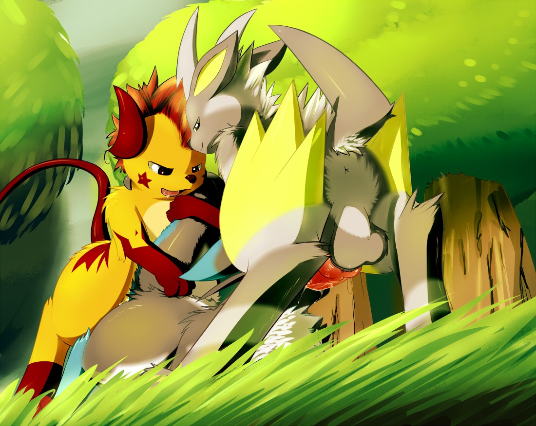 anal anal_penetration animal_genitalia animal_penis anthro anus backsack balls bodily_fluids canid canine canine_genitalia canine_penis cum cum_in_mouth cum_inside double_penetration e621 erection fan_character fellatio from_behind_position generation_1_pokemon genital_fluids genitals group group_sex knot male male/male male_penetrated male_penetrating male_penetrating_male mammal mohawk nintendo oral oral_penetration penetration penile penis pokemon pokemon_(species) raichu raised_tail rear_view rodent roy_(raichu) roy_arashi sex spitroast tail tail_grab threesome trio