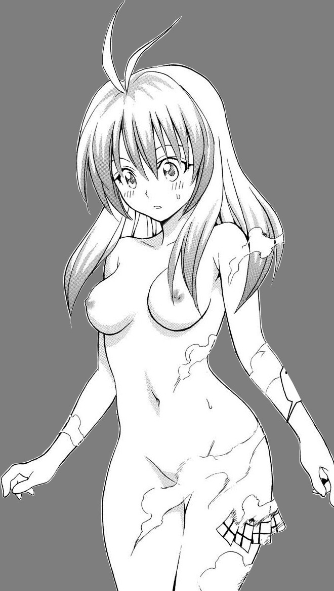 breasts female monochrome nipples nude nude_filter rule34 run_elsie_jewelria small_breasts to_love-ru