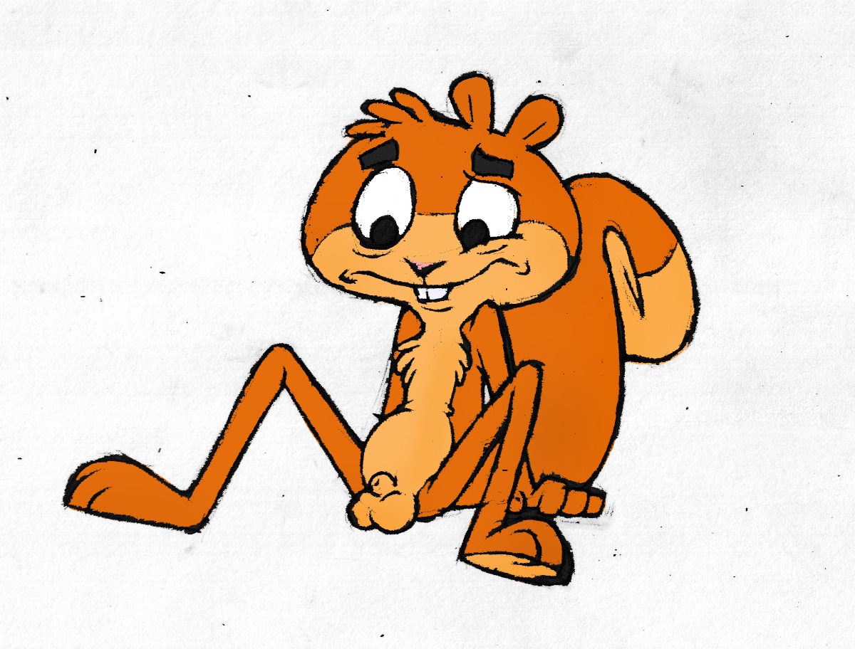 3_toes 4_fingers american_red_squirrel animal_genitalia anthro balls big_eyes big_head biped black_eyes buckteeth casual_nudity e621 feet fingers front_view fully_sheathed fur genitals looking_at_genitalia looking_at_own_penis looking_at_penis looking_at_self looking_down male mammal mizzyam nelvana nude orange_body orange_fur penis pine_squirrel raised_tail rodent scaredy_squirrel scaredy_squirrel_(character) sciurid sheath simple_background sitting skinny solo spread_legs spreading tail teeth toes toony tree_squirrel white_background