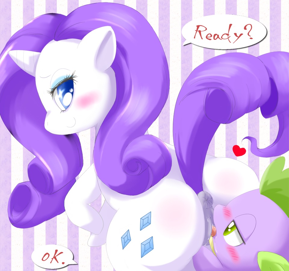 2014 age_difference anthro anus belly_blush blue_eyes blush bodily_fluids body_blush butt cunnilingus cutie_mark dialogue dragon duo e621 english_text equid equine eyelashes eyeshadow female feral friendship_is_magic fur genital_fluids genitals green_eyes hair half-closed_eyes hasbro heart_symbol horn licking long_hair makeup male male/female mammal my_little_pony mythological_creature mythological_equine mythological_scalie mythology narrowed_eyes oral purple_hair raised_tail rarity_(mlp) scalie sex smile spike_(mlp) suvaru tail text tongue tongue_out unicorn vaginal vaginal_fluids vulva white_body white_fur young young_anthro