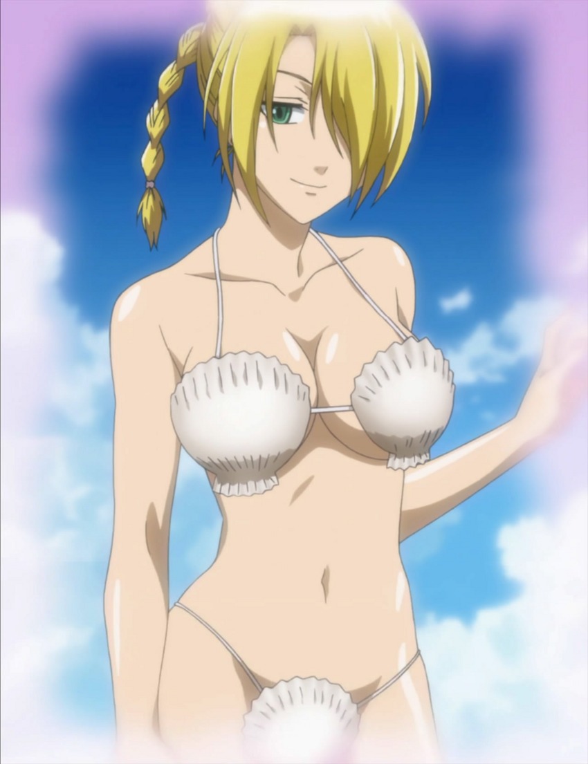 1girls beelzebub_(manga) female female_only hilda_(beelzebub) pointy_chin rule34 seashell_bra solo