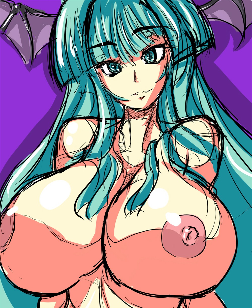 1080_(artist) breasts capcom darkstalkers drawn female head_wings large_breasts morrigan_aensland rule34 succubus tagme