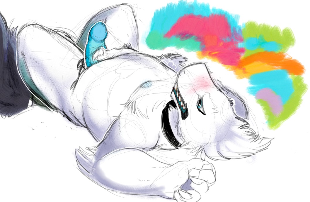 2012 anthro biped blue_eyes blue_nipples blue_penis collar e621 erection generation_5_pokemon genitals humanoid_genitalia humanoid_penis legendary_pokemon lying male masturbation nintendo nipples nude on_back paint_(artist) penile penile_masturbation penis pokemon pokemon_(species) pokemorph reshiram simple_background slightly_chubby solo white_background