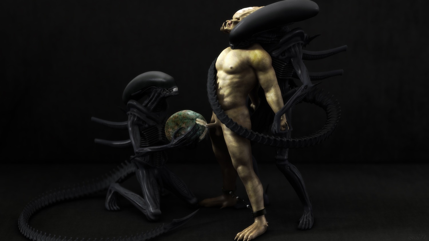 3d alien_(franchise) alien_vs_predator corwyn interspecies male male_only male_xenomorph predator_(franchise) rule34 xenomorph xenomorph_egg yautja