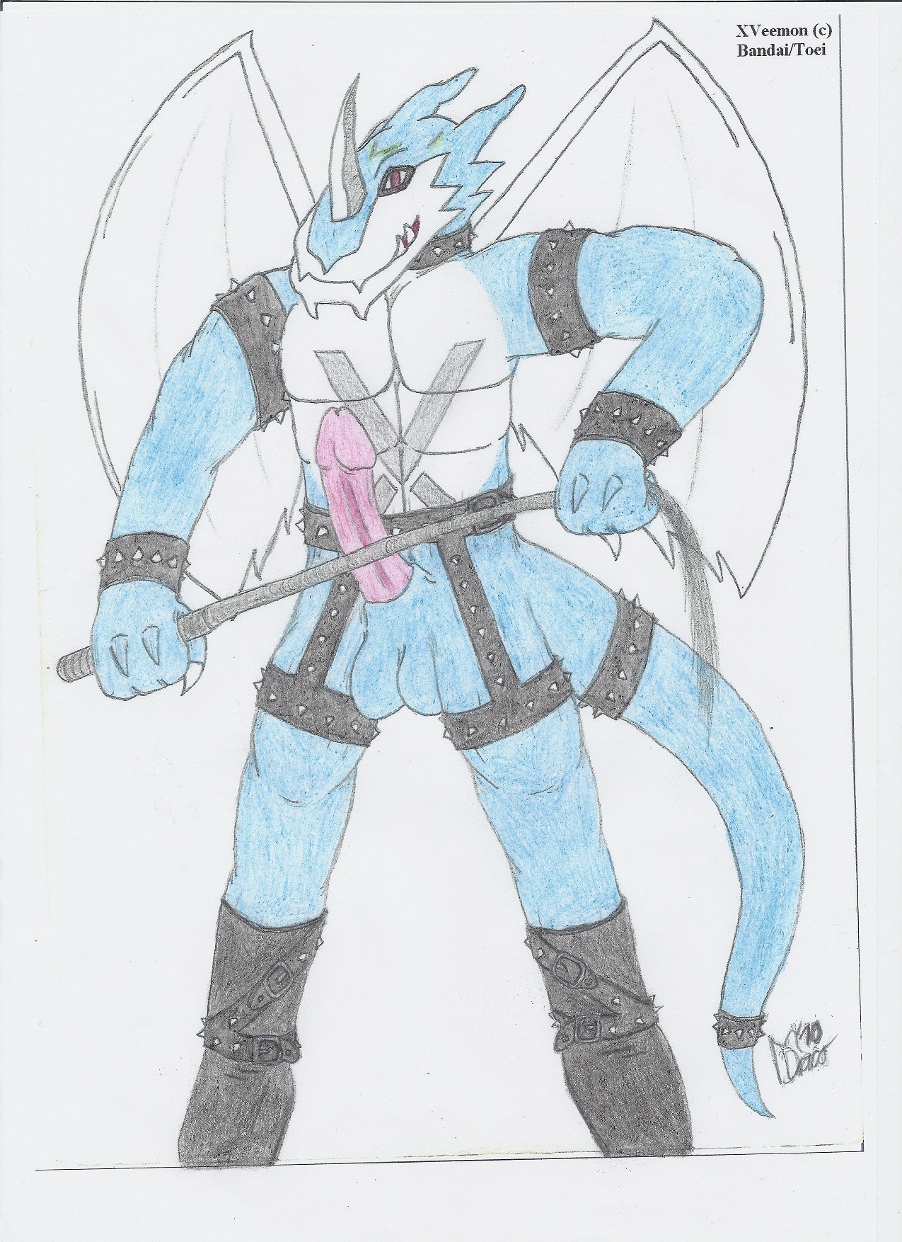 anthro digimon digimon_(species) dragon exveemon male male_only master_draco rule34 scalie tagme
