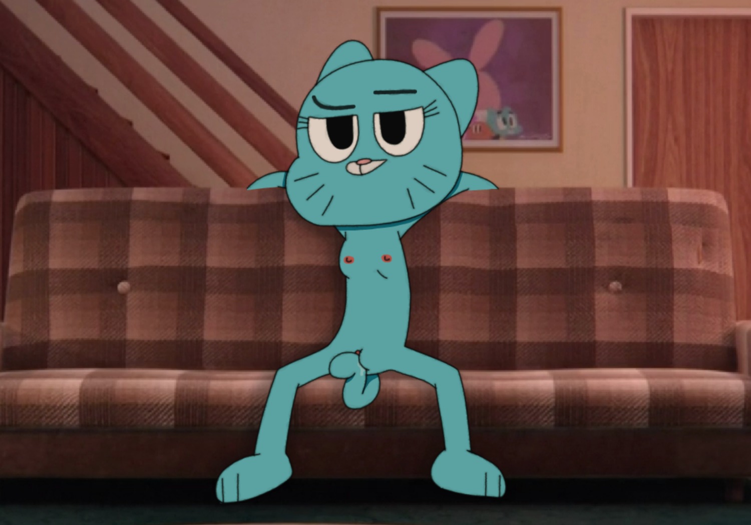 1girls anthro blue_body breasts cartoon_network completely_naked completely_nude domestic_cat feline female female_focus female_only furry looking_at_viewer naked naked_female nicole_watterson nipples no_bra no_clothes no_humans no_panties no_underwear nude nude_female pussy rule34 sitting solo solo_female solo_focus straight_hair tagme the_amazing_world_of_gumball