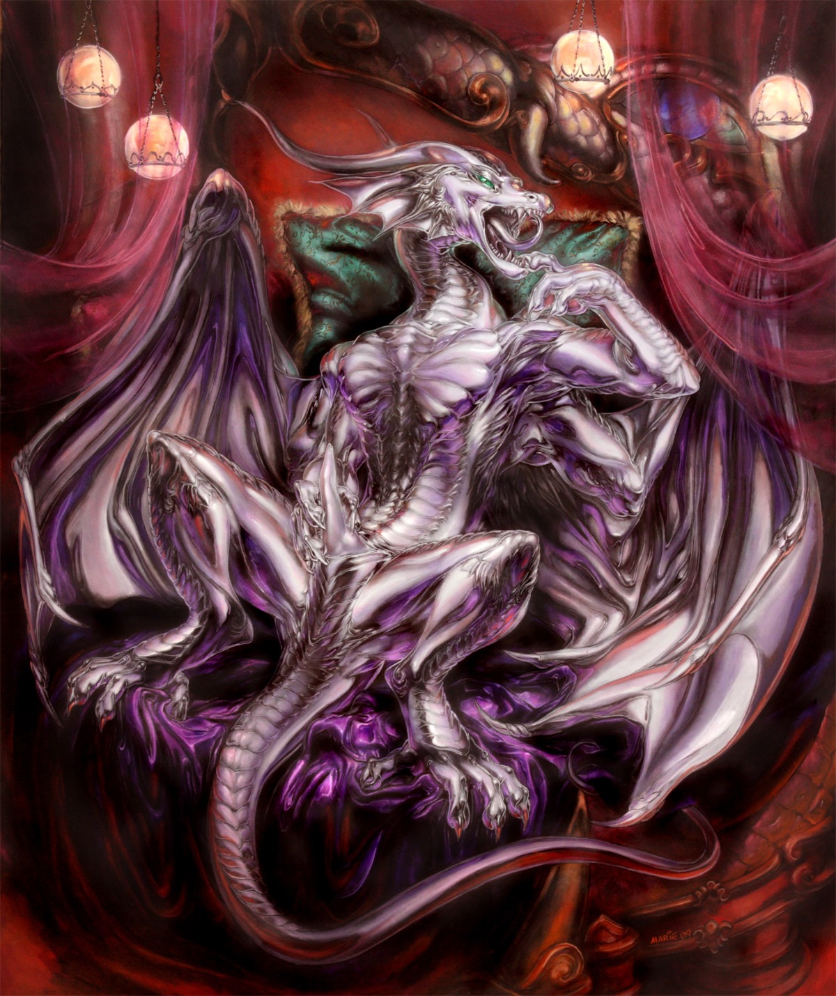 1boy dragon horns male male_only mariecannabis nude penis platinum_(metal) rule34 scalie solo tail ultimus wings