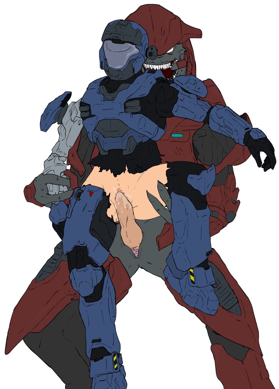 1boy 1girls 2d alien alien/human balls ballsack catherine-b320 dubious_consent elite_(halo) erection faceless_female female female_human female_spartan_(halo) femsub full-face_helmet halo_(series) halo_reach helmet_girl human interspecies kat-b320 male male_sangheili_(halo) maledom no_artist_signature penis penis_in_vagina pussy rule34 sangheili scrotum sex smooth_penis spartan_(halo) spartan_iii_(halo) straight testicles vaginal_penetration xenophilia