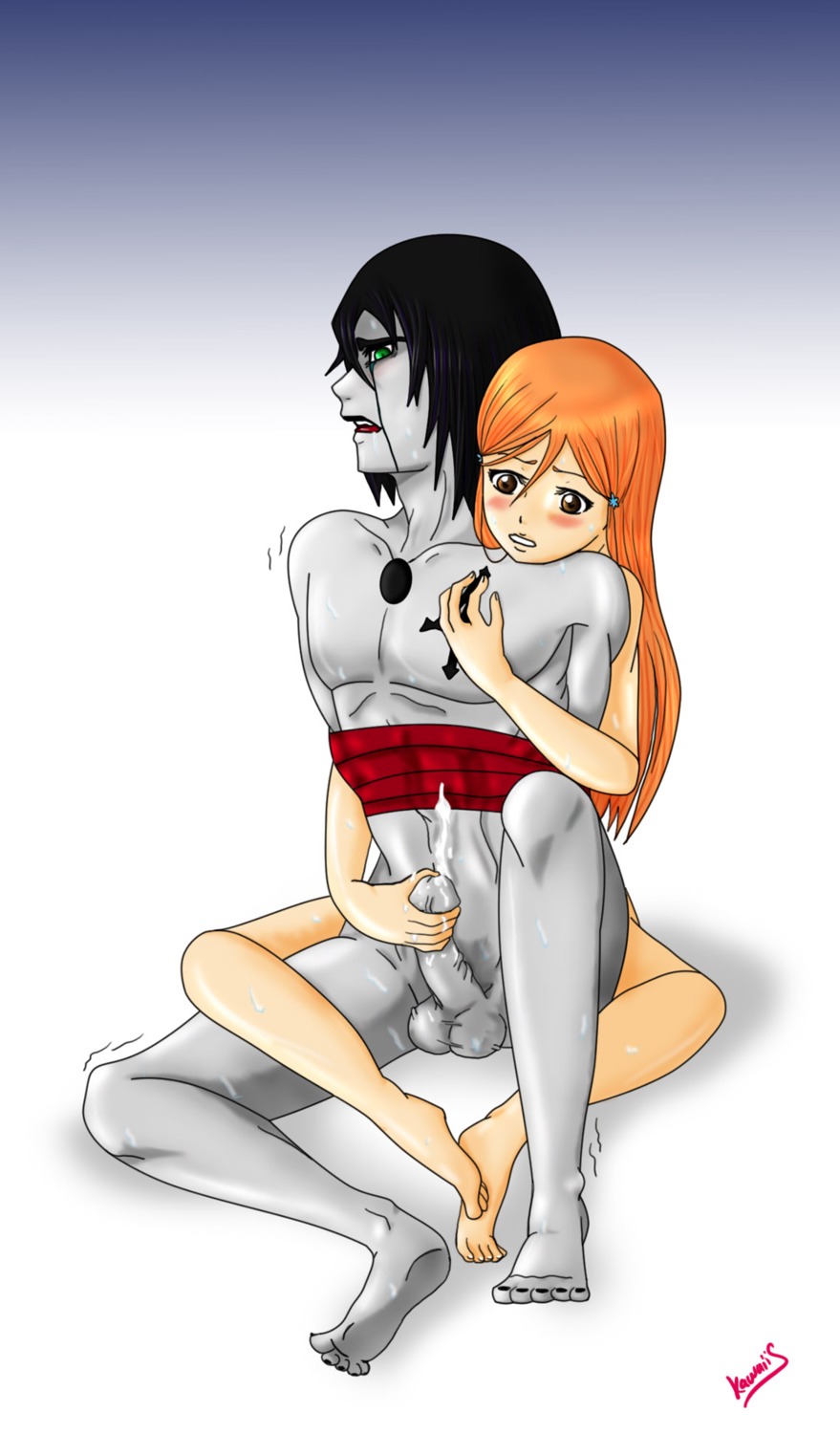 bleach female inoue_orihime rule34 tagme ulquiorra_cifer