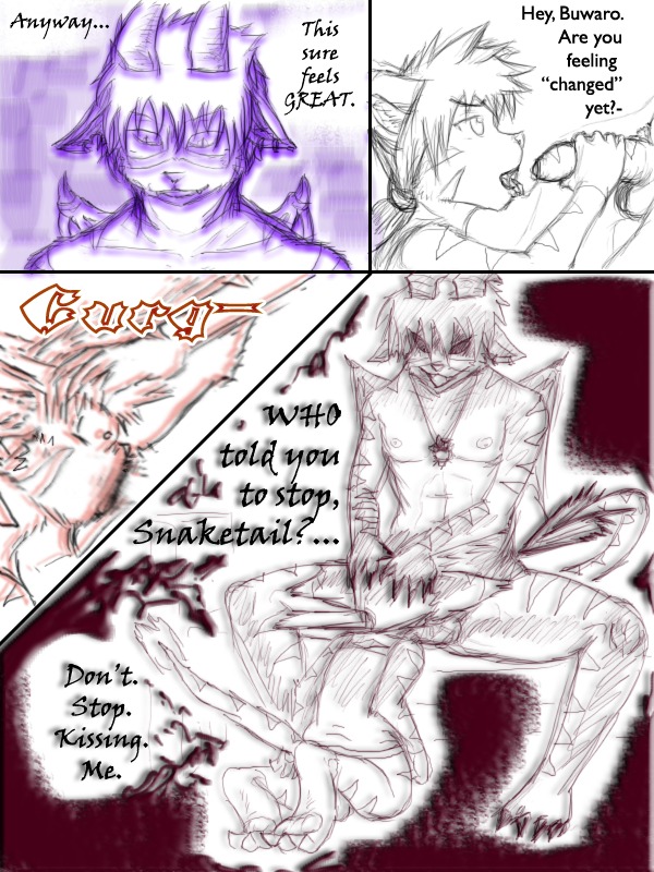 3:4 anthro buwaro_elexion clothed clothing comic demon duo e621 english_text erection fellatio female female_penetrated foreskin genitals humanoid_genitalia humanoid_penis jakkai male male/female male_penetrating male_penetrating_female oral oral_penetration penetration penile penis rhea_snaketail sex slightly_damned tail text yellowpower