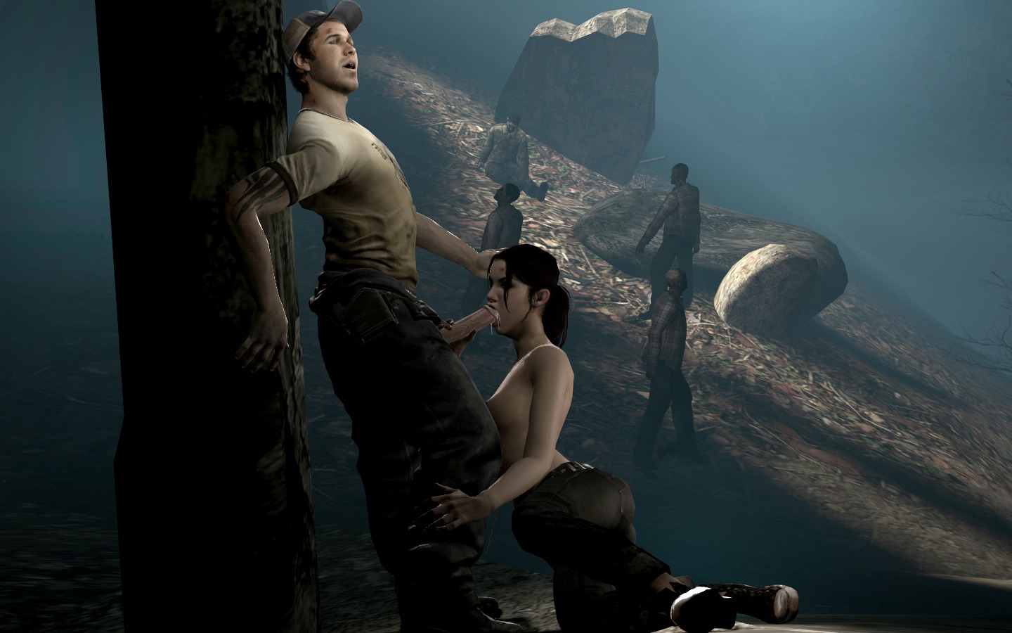 1boy 1girls 3d artist_request blowjob common_infected_(l4d) ellis_(left_4_dead) erect_nipples erection female garry's_mod human human_female human_male left_4_dead left_4_dead_(series) left_4_dead_2 light-skinned_female light-skinned_male light_skin male nipples oral oral_sex penis rule34 sex straight zoey_(left_4_dead)