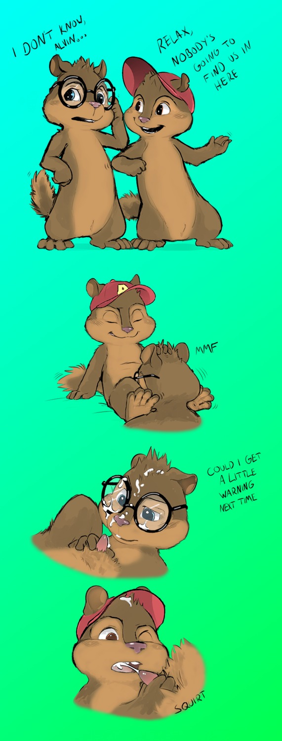 alvin_and_the_chipmunks alvin_seville cum cum_in_mouth cum_inside cum_on_face cumshot furry furry_only gay glasses handjob incest male no_humans open_mouth oral rule34 simon_seville tagme