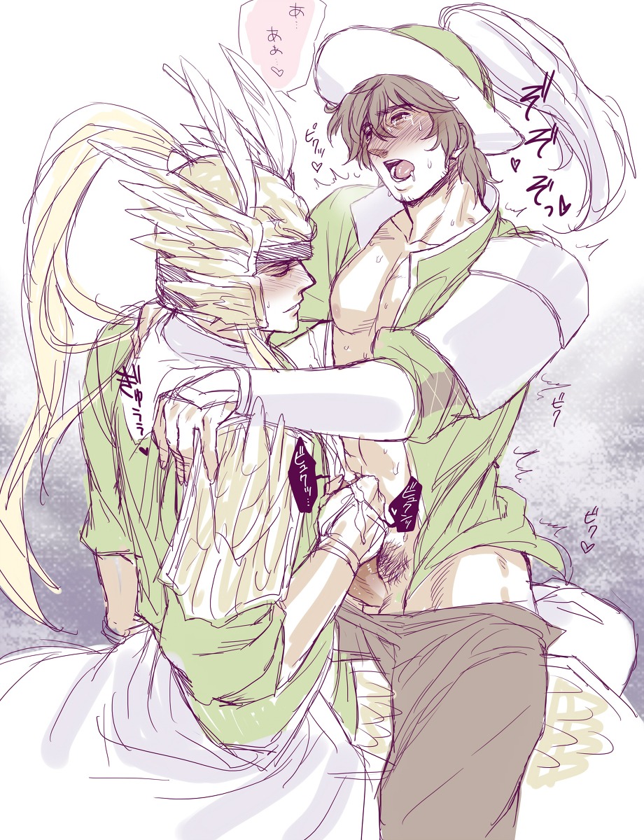 dynasty_warriors gay handjob hat ma_chao ma_dai male penis rule34 tagme yaoi