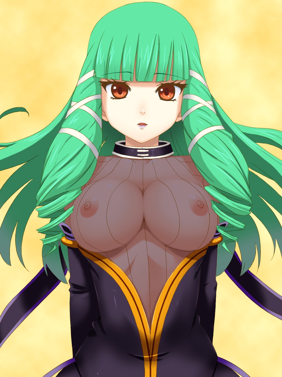 breasts emeraude_(tales_of_graces) female green_hair hachiyou highres hou_(hachiyou) large_breasts nipples nipples_visible_through_clothing rule34 tales_of_(series) tales_of_graces
