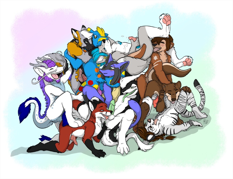 2013 anal anal_penetration anthro antlers ball_lick balls barefoot canid canine character_request dog_pile dragon e621 erection feet felid ferloo fox fur generation_4_pokemon genitals gix_nightstalker gothicsiamese group group_sex horn interspecies knot kwik_(artist) large_group licking lucario male male/male male_penetrated male_penetrating male_penetrating_male mammal mass_orgy mustelid mythological_creature mythological_scalie mythology nintendo nude oral orgy otter pantherine pawpads paws penetration penis pokemon pokemon_(species) scalie sergal sex shadow tail tiger tongue tongue_out