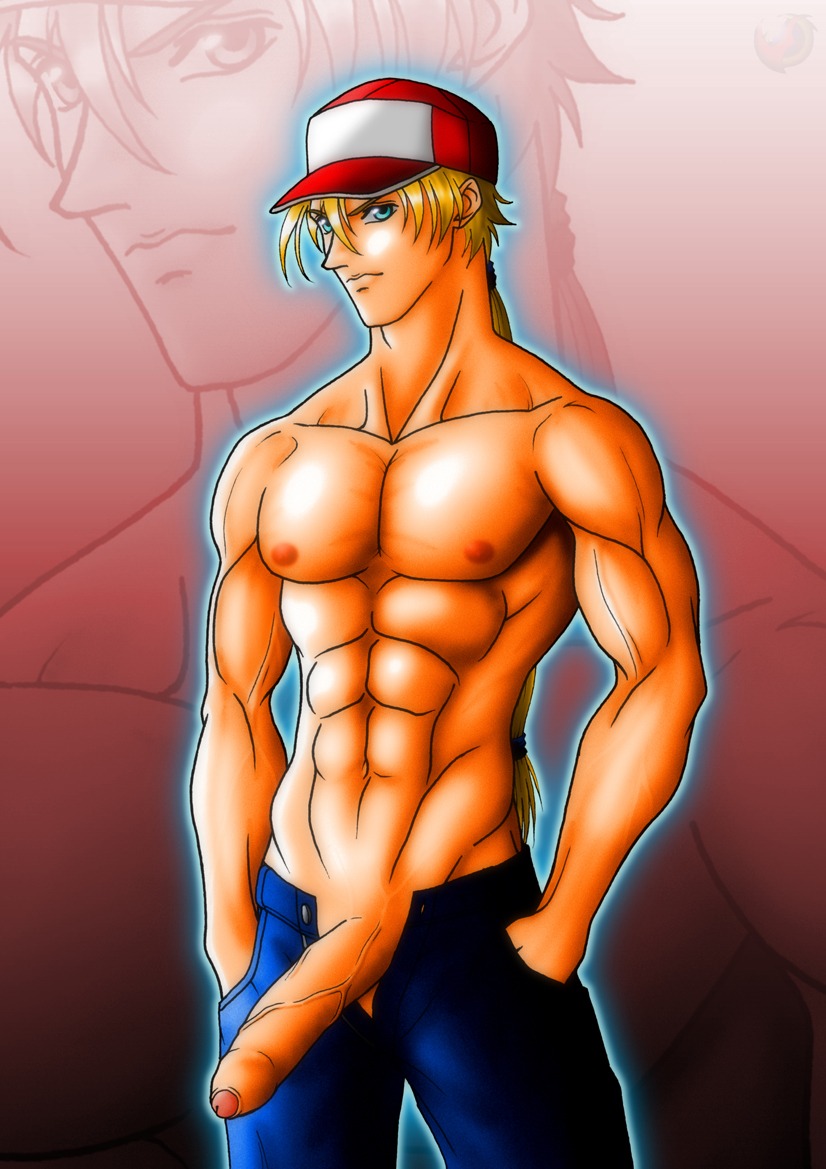 abs big_muscles big_penis blue_eyes color erection fatal_fury hands_in_pockets hat human king_of_fighters long_hair looking_at_viewer male male_only muscles muscular muscular_male nipples outline pants pecs penis ponytail rule34 snk solo standing tagme terry_bogard topless unzipped unzipped_pants yellow_hair