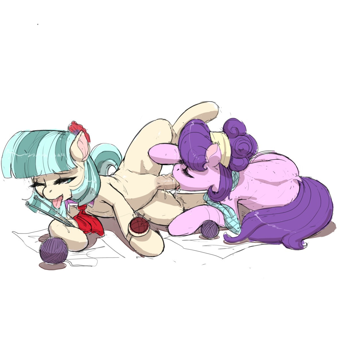 1:1 2014 absurd_res animal_genitalia animal_penis blue_eyes blue_hair bodily_fluids coco_pommel_(mlp) cum digital_media_(artwork) duo e621 earth_pony equid equine equine_genitalia equine_penis erection eyes_closed fellatio female feral friendship_is_magic fur genital_fluids genitals gynomorph gynomorph/female gynomorph_penetrating hair hasbro hi_res horse intersex intersex/female intersex_penetrating kevinsano lying mammal multicolored_hair my_little_pony on_side one_eye_closed open_mouth oral oral_penetration penetration penile penis pink_body pink_fur pony purple_hair saliva scarf sex simple_background suri_polomare_(mlp) tongue tongue_out two_tone_hair vein white_background white_body white_fur