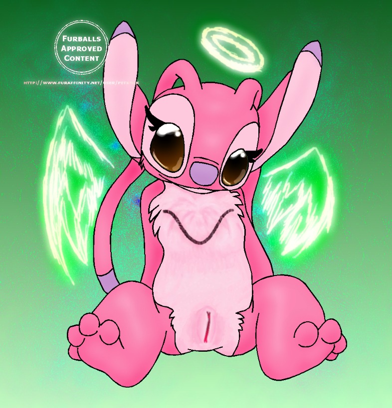angel_(lilo_and_stitch) disney female female_only feral front_view fur lilo_and_stitch nude pussy rule34 sitting solo tagme