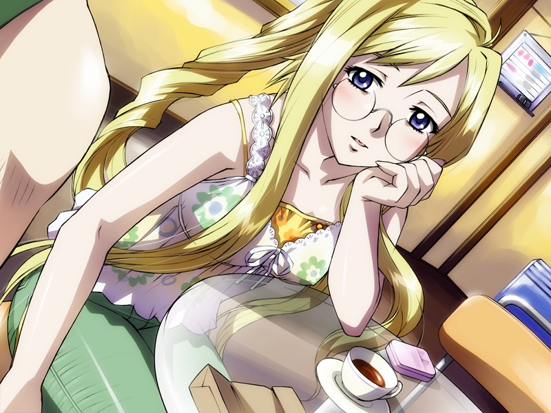 1girls alicia_florence aria clothing female female_only glasses human human_only looking_at_viewer no_visible_genitalia pointy_chin rule34 tagme