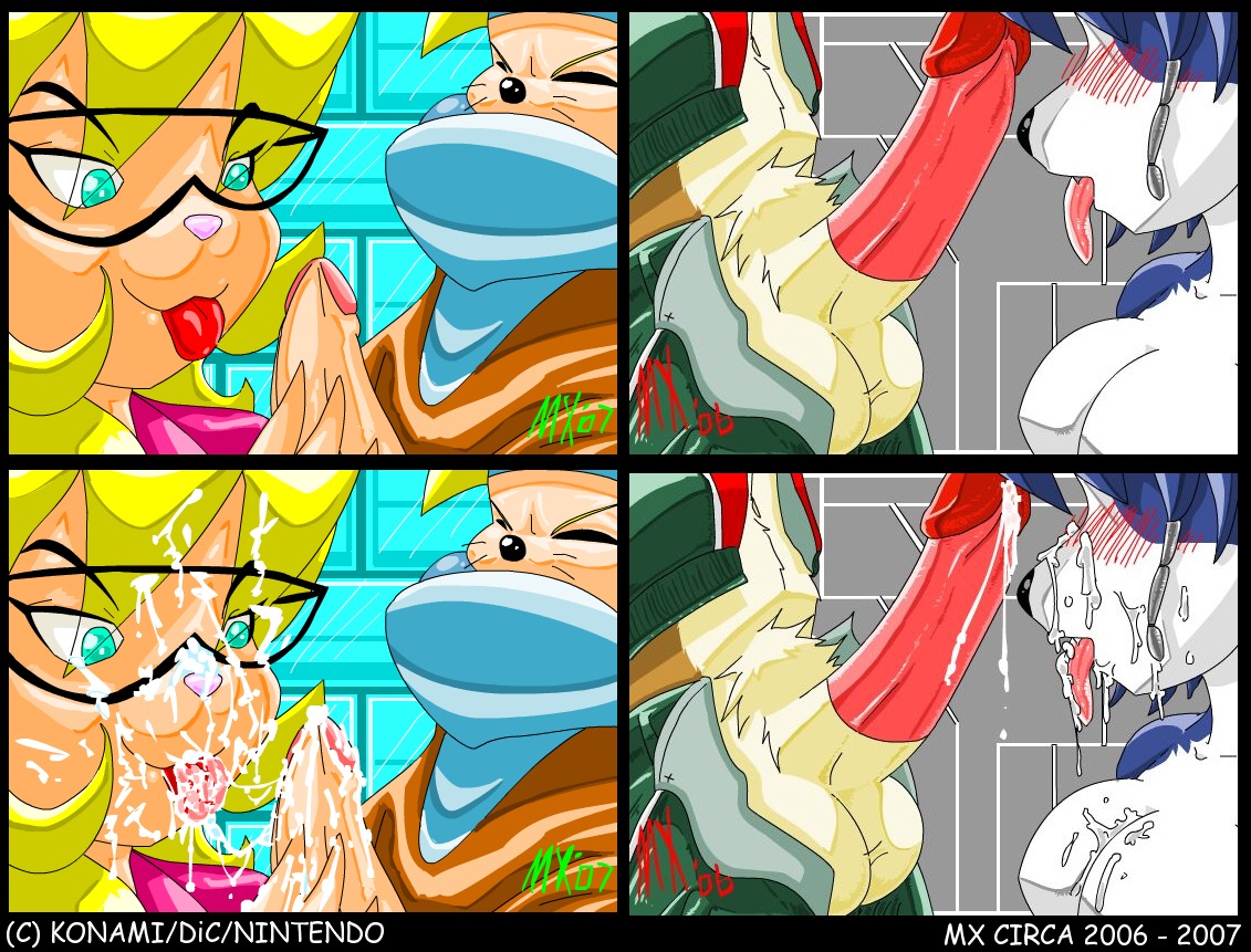anthro anthro_on_anthro blue_body blue_fur blue_hair bodily_fluids callie_briggs canid canine comic crossover cum cum_on_face e621 erection faceless_character faceless_male female fox fur genital_fluids genitals group hair hanna-barbera humanoid_genitalia humanoid_penis konami krystal_(star_fox) male male/female mammal monkeyxflash nintendo orgasm penis rocket_knight_adventures sex sparkster star_fox swat_kats white_body white_fur