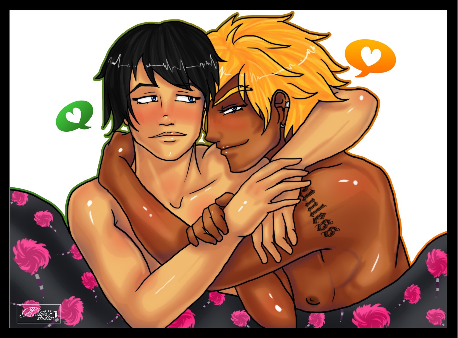 black_hair blonde_hair dr._seuss dr_seuss humanized illumination_entertainment lorax male male_only once-ler rule34 spoken_heart tagme the_lorax the_lorax_(2012) universal_pictures universal_studios yaoi