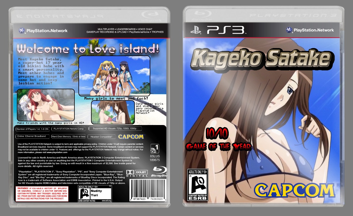 15_bishoujo_hyouryuuki bikini breasts brown_hair erect_nipples fake_screenshot female kageko_satake multiple_females multiple_girls nipples parody playstation_3 rule34 very_long_hair