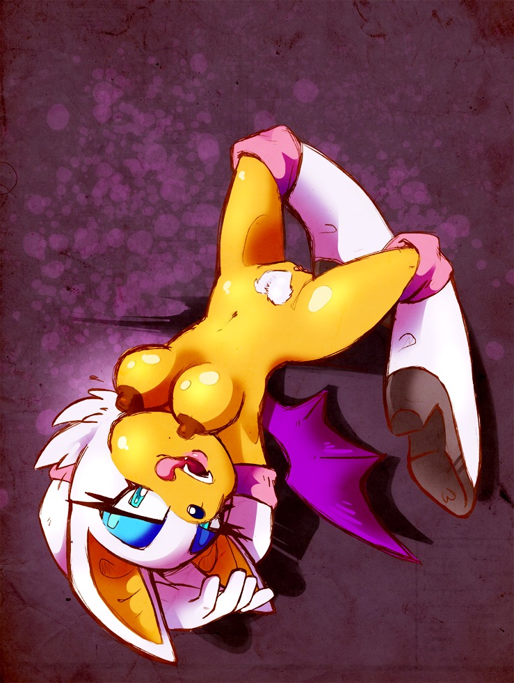 anthro bat biped blue_eyes boots breasts clothing e621 female footwear genitals heart_symbol looking_at_viewer lying mammal membrane_(anatomy) membranous_wings navel nipples on_back pubes rouge_the_bat sega shoes silverfesh simple_background solo sonic_the_hedgehog_(series) tongue tongue_out vulva wings