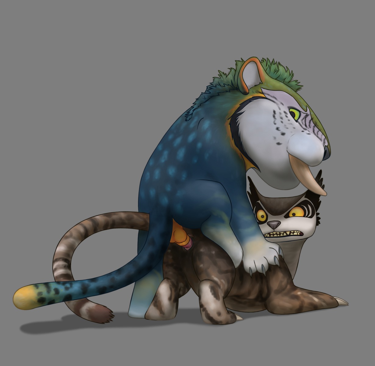 4_toes all_fours alpha_channel ara_(genus) avian backsack balls bear bear_owl bird black_body black_fur blue-and-yellow_macaw blue_body blue_eyes blue_fur brown_body brown_fur butt chunky_(the_croods) claws dreamworks duo e621 erection feet felid female female_penetrated feral feral_on_feral from_behind_position fur genitals glistening green_body green_eyes green_fur grey_eyes grey_nose hi_res hybrid interspecies looking_back looking_down lying macaw macawnivore male male/female male_penetrating male_penetrating_female mammal neotropical_parrot new_world_parrot on_front owl pantherine parrot penetration penile penile_penetration penis penis_in_vagina pink_penis prehistoric_species saber-toothed_tiger sex shadow sharp_teeth simple_background step_position teeth the_croods the_giant_hamster tiger toe_claws toes transparent_background true_parrot vaginal vaginal_penetration vulva white_body white_fur yellow_body yellow_eyes yellow_fur