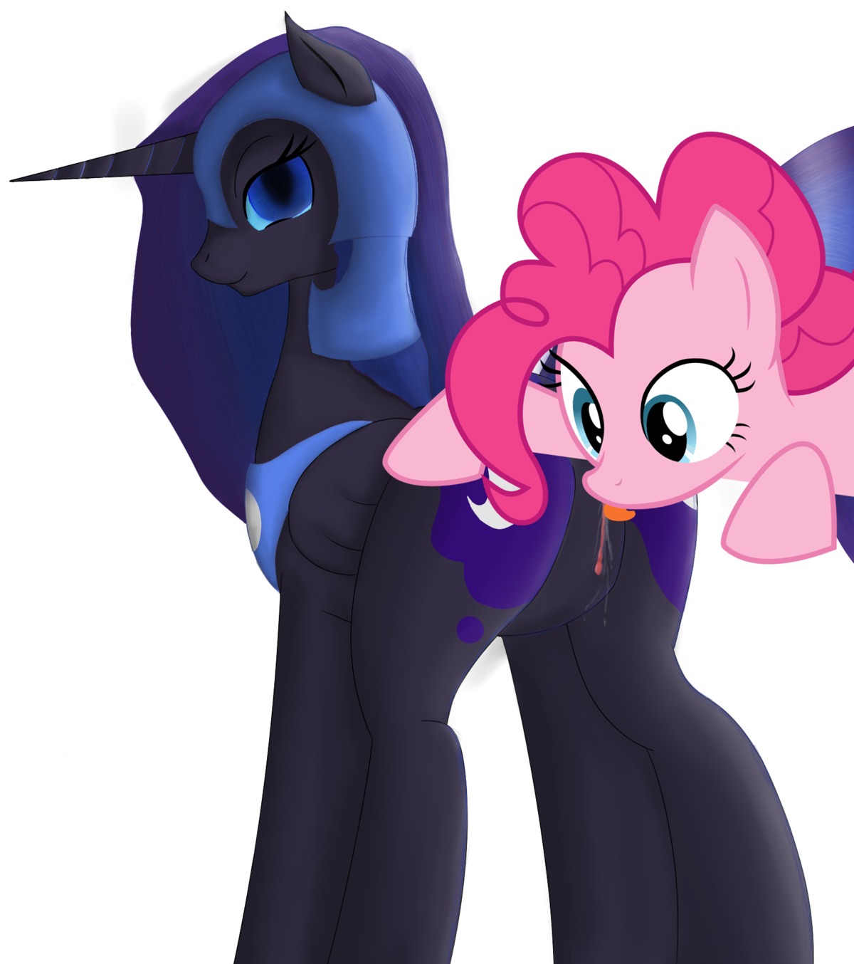alicorn earth_pony equine female feral friendship_is_magic furry horse licking my_little_pony nightmare_moon nightmare_moon_(mlp) pinkie_pie_(mlp) pony princess_luna_(mlp) pussy pussy_juice rule34 smooth_skin