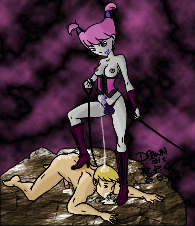 dc dc_comics futanari intersex jinx_(dc) r.p.g rule34 straight_hair teen_titans