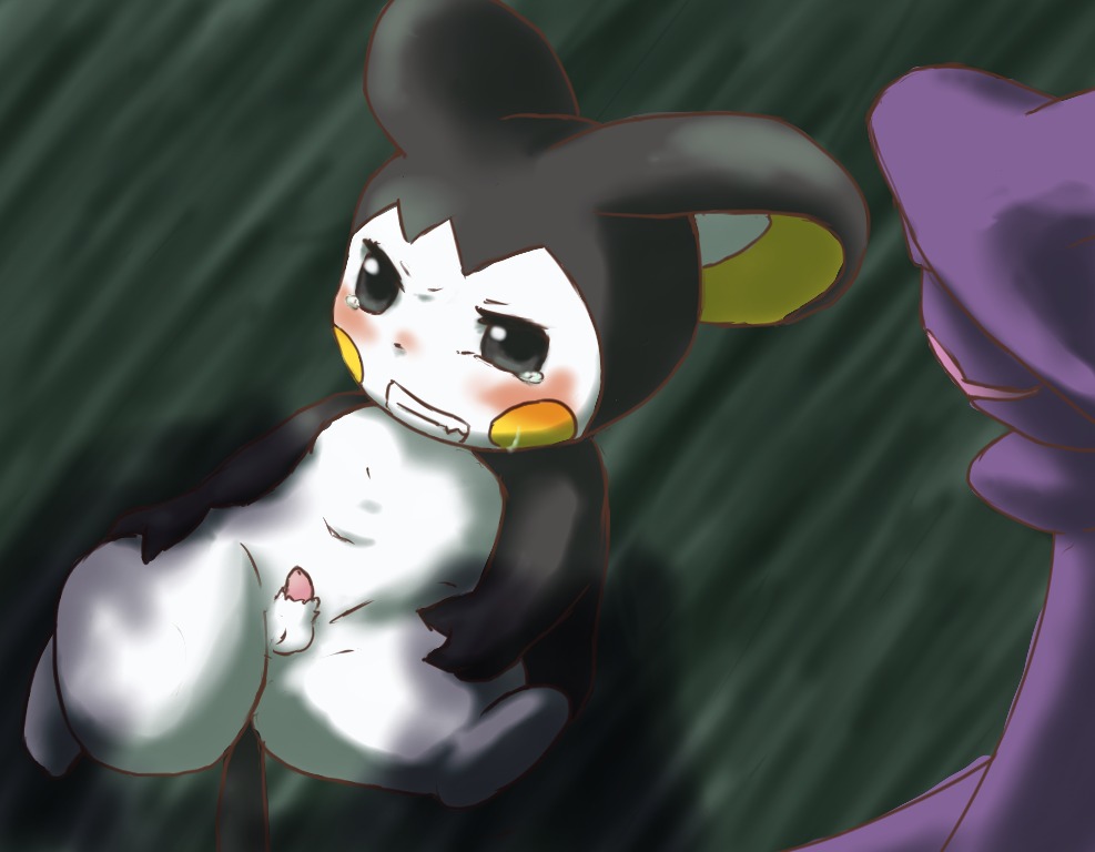 balls blush bodily_fluids crying duo e621 emolga erection feral generation_4_pokemon generation_5_pokemon genitals happy male mammal membrane_(anatomy) mismagius nintendo ohakotome patagium penis pokemon pokemon_(species) pose rodent sciurid shota smile solo_focus tears teeth young young_feral young_male