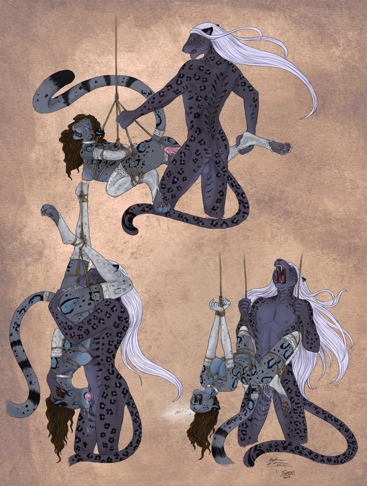 2012 4_toes 69_position abs anthro bagheera bagheera_(fursona) balls bdsm black_hair black_spots bodily_fluids bondage bound breasts brown_background claws clothing collar crying cum cum_drip cum_in_mouth cum_in_vagina cum_inside cum_on_balls cum_on_penis cunnilingus curling_toes dominant dominant_male dripping duo e621 erection eye_contact eyes_closed feet felid fellatio female female_penetrated forced forced_oral from_behind_position fur genital_fluids genitals grey_body grey_fur grey_tail hair hand_on_head hands_above_head hands_behind_back hands_tied hi_res humanoid_genitalia humanoid_penis legwear leopard leopard_spots lingerie long_hair looking_at_another looking_back male male/female male_penetrating male_penetrating_female mammal markings messy mostly_nude multiple_positions nude oral oral_penetration orgasm pantherine pawpads pecs penetration penile penile_spines penis pink_penis raised_tail rape restraints rope rope_bondage rope_harness sex side_boob simple_background sketch_page spots spotted_body spotted_fur stockings submissive submissive_female suspension tail tears toe_claws toes upside_down upside_down_cunnilingus upside_down_fellatio vaginal vaginal_fluids vaginal_penetration vulva white_hair